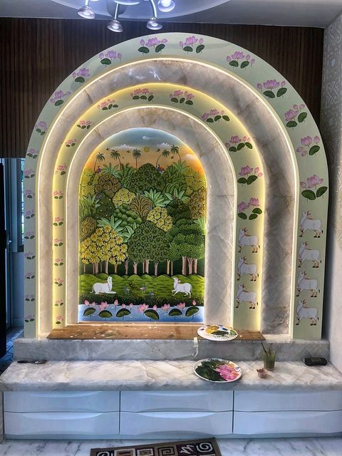The mandir, built